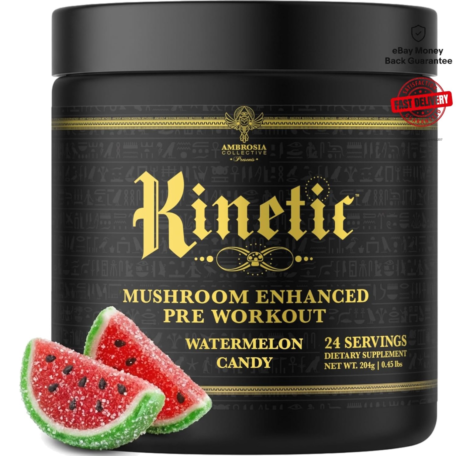 Natural Pre Workout Powder | 24 Servings of Mushroom Energy with 3g Creatine