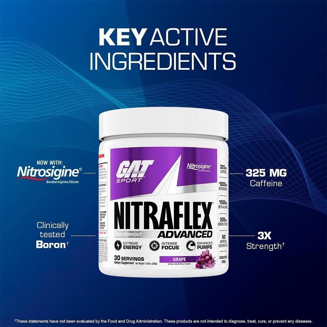 Nitraflex 30 Servings Pre-Workout Powder – Energy & Blood Flow Enhancement