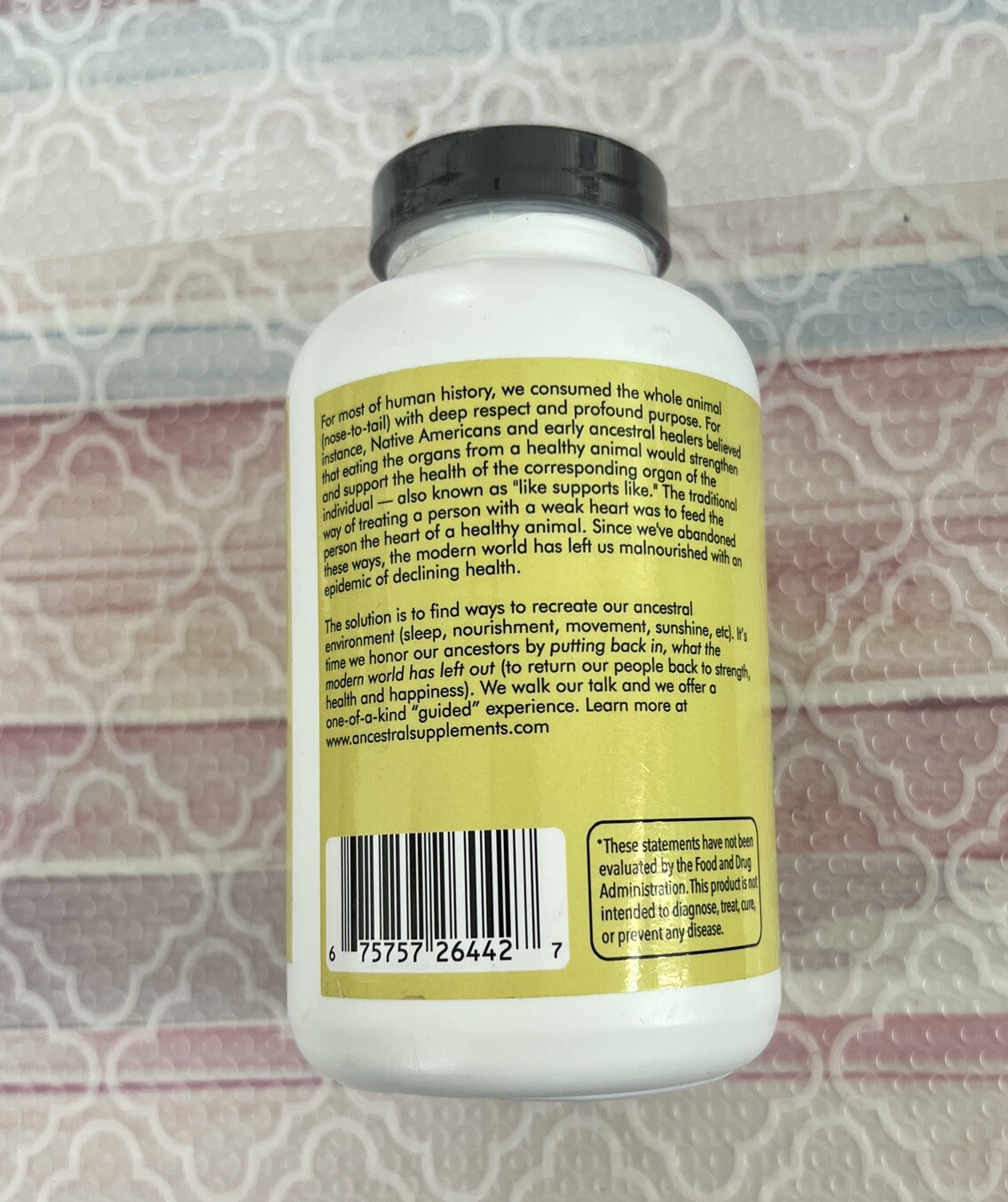 Ancestral Supplements GrassFed Beef Tallow 180 Capsules Exp 04/26