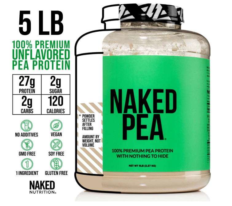 Naked Pea Protein Powder 5LB Unflavored Vegan NSF 76 Servings