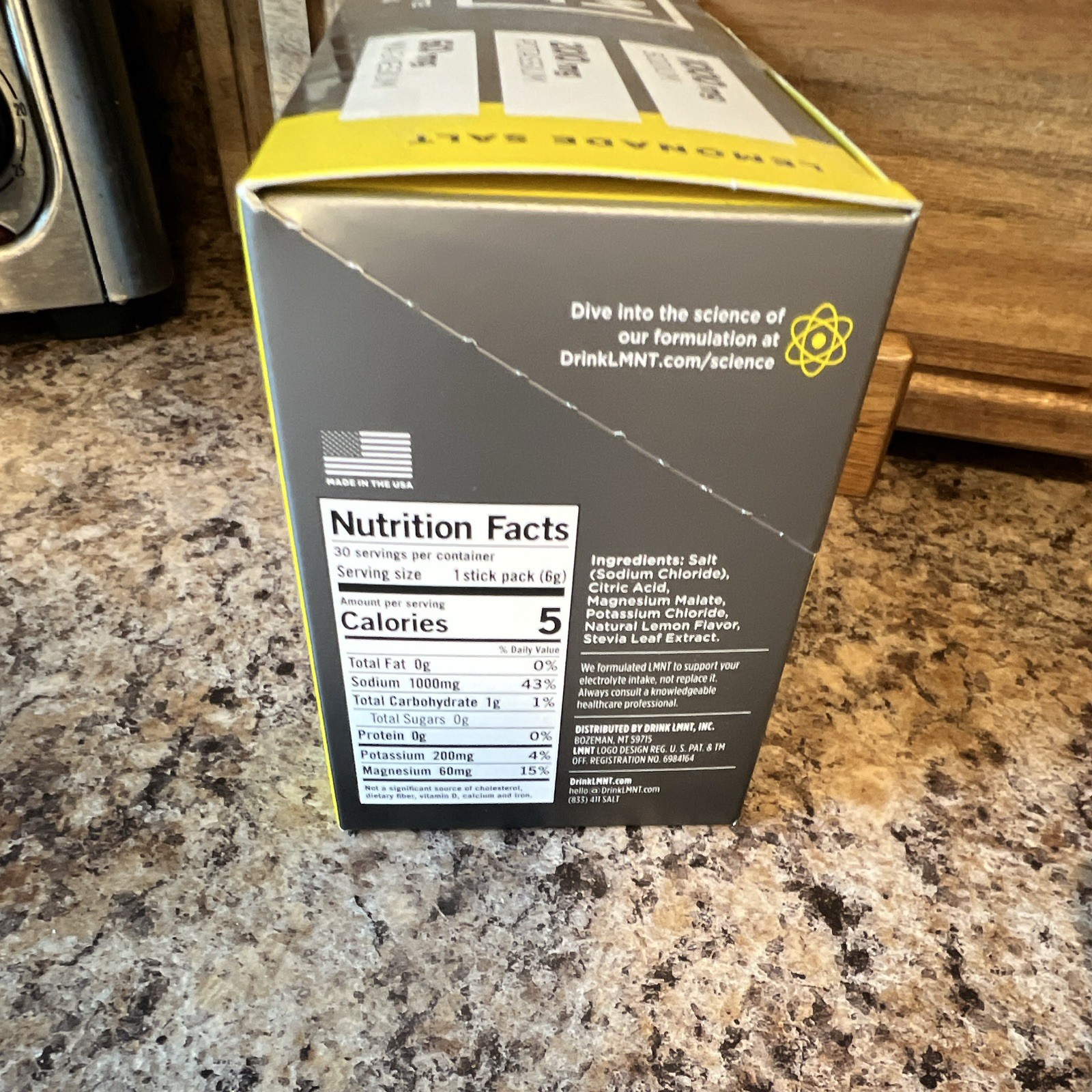 LMNT Electrolyte Drink Mix Powder Lemonade Salt, Zero Sugar, 30 Stick Packs