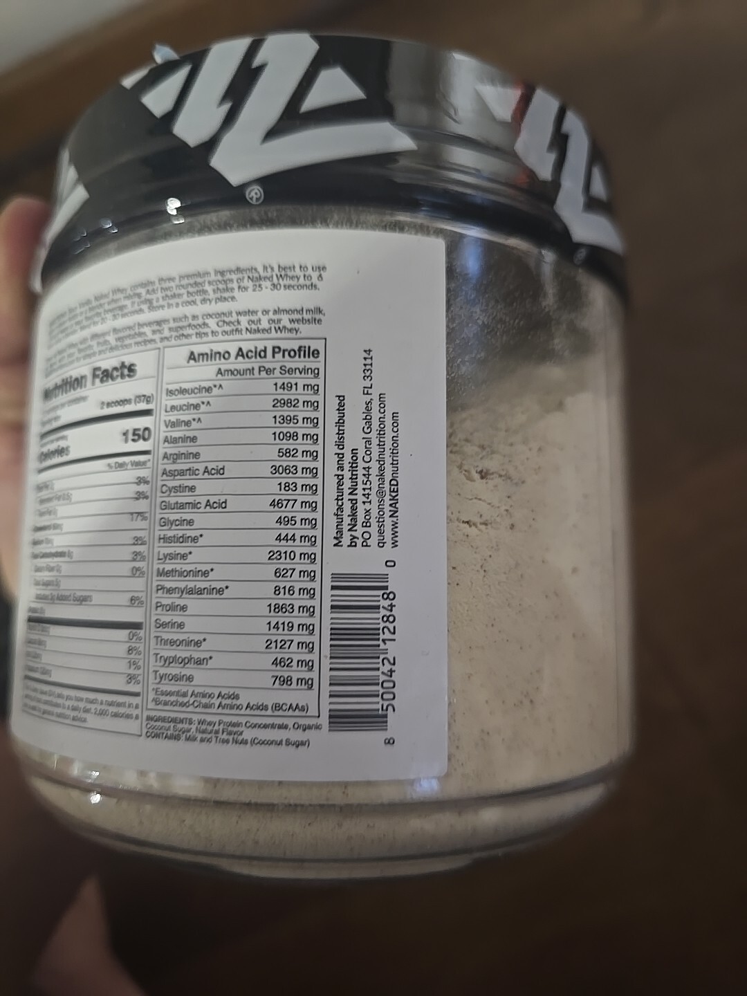 Naked Vanilla Whey Protein 1Lb, Only 3 Ingredients, All Natural Grass Fed Whe…
