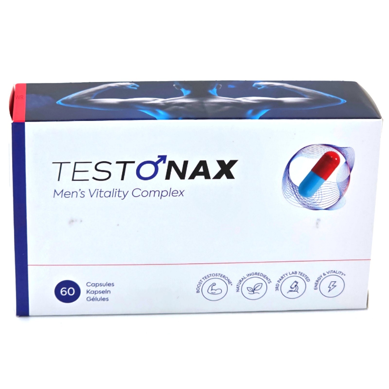 testonax 60 capsules men vitality complex new fast shipping