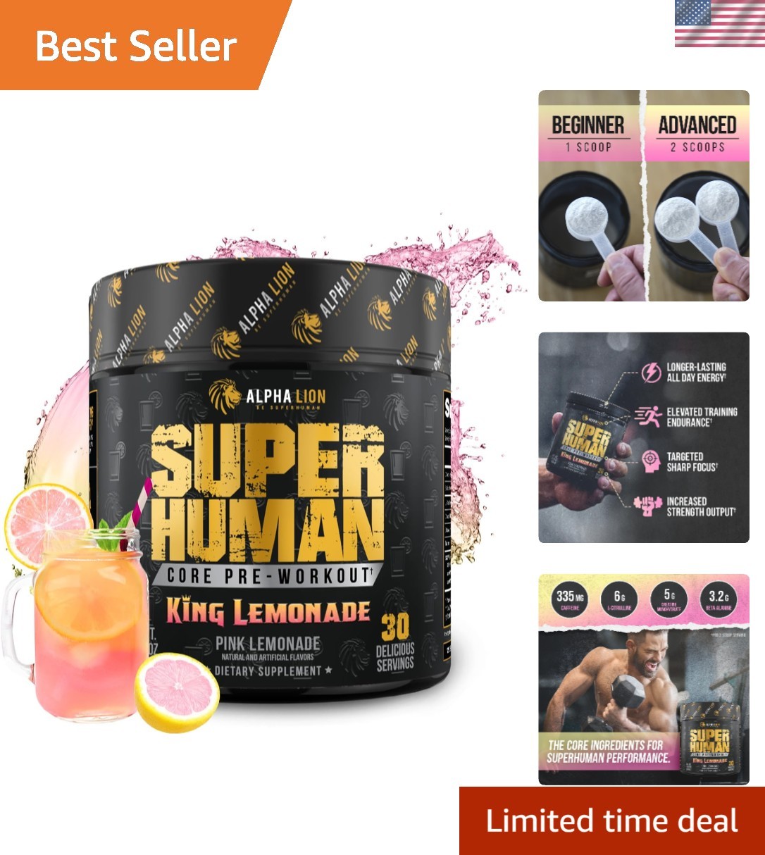 Core Pre Workout with Creatine for Performance, Beta Alanine for Muscle, L-Ci…