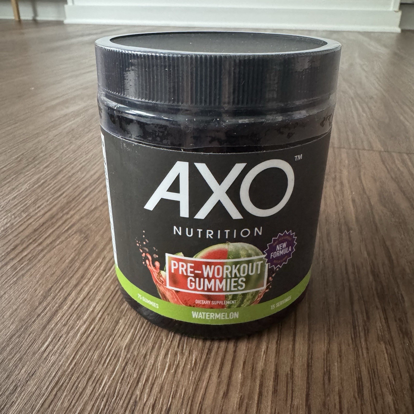 Axo Nutrition, Pre-Workout Energy Gummies, Watermelon Flavor, 75 Gummies
