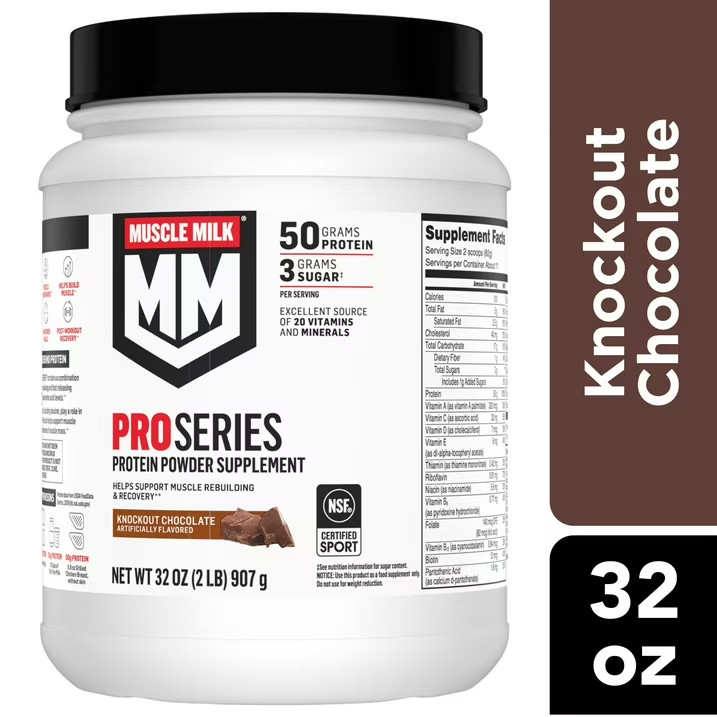 Muscle Milk Pro Series Protein Powder Supplement- Knockout Chocolate 2 Pound