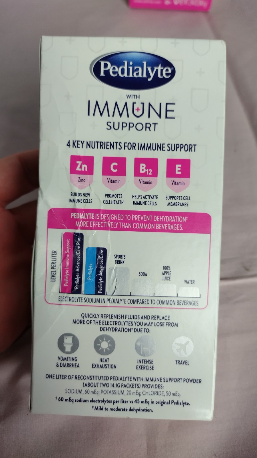 Pedialyte With Immune Support Electrolyte Powder 6 Packets Mixed Berry 2 Boxes