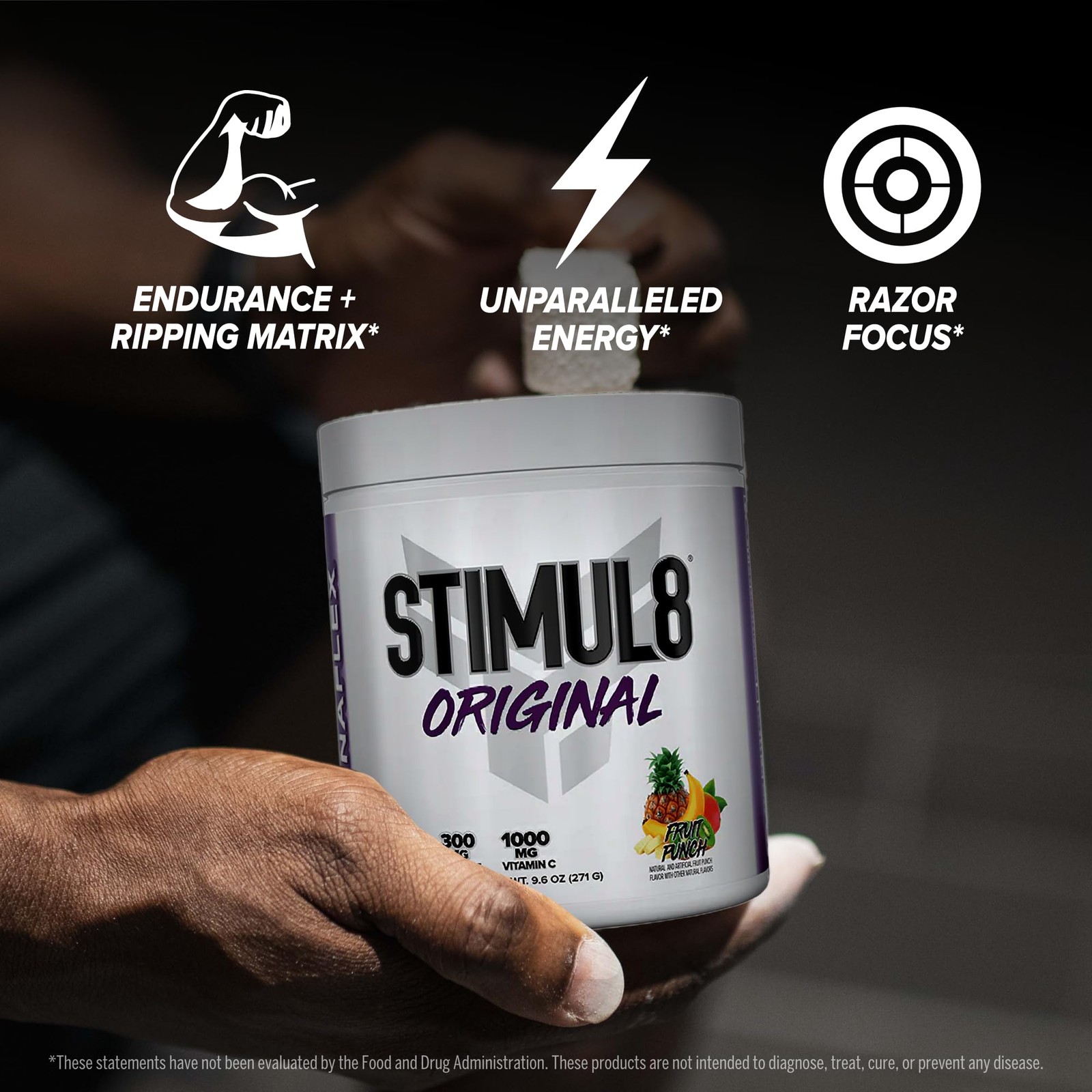 STIMUL8 Original Pre Workout Supplement for Energy Endurance Focus 300mg Caff…