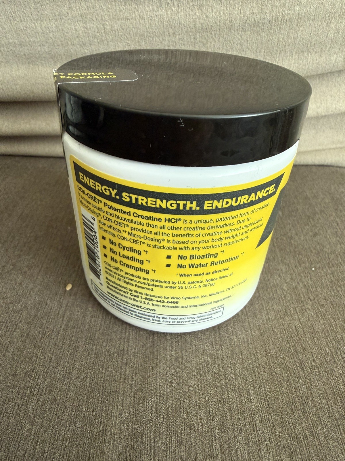 CON-CRET Creatine HCl Powder | Unflavored (64 Serving)