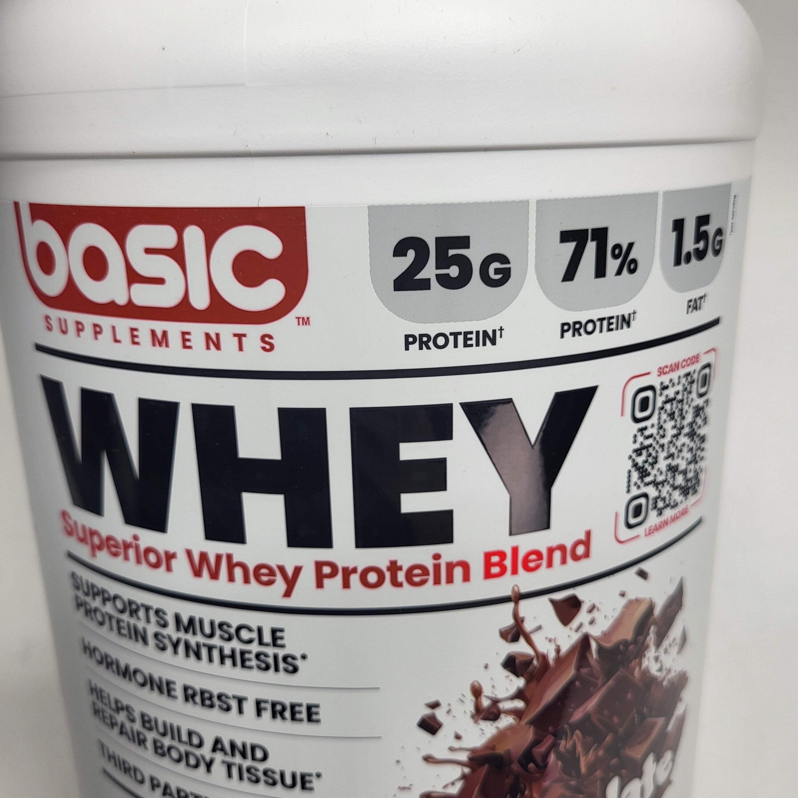 BASIC Basic Whey Protein Blend Muscle Building Chocolate 5lbs BB 12/27