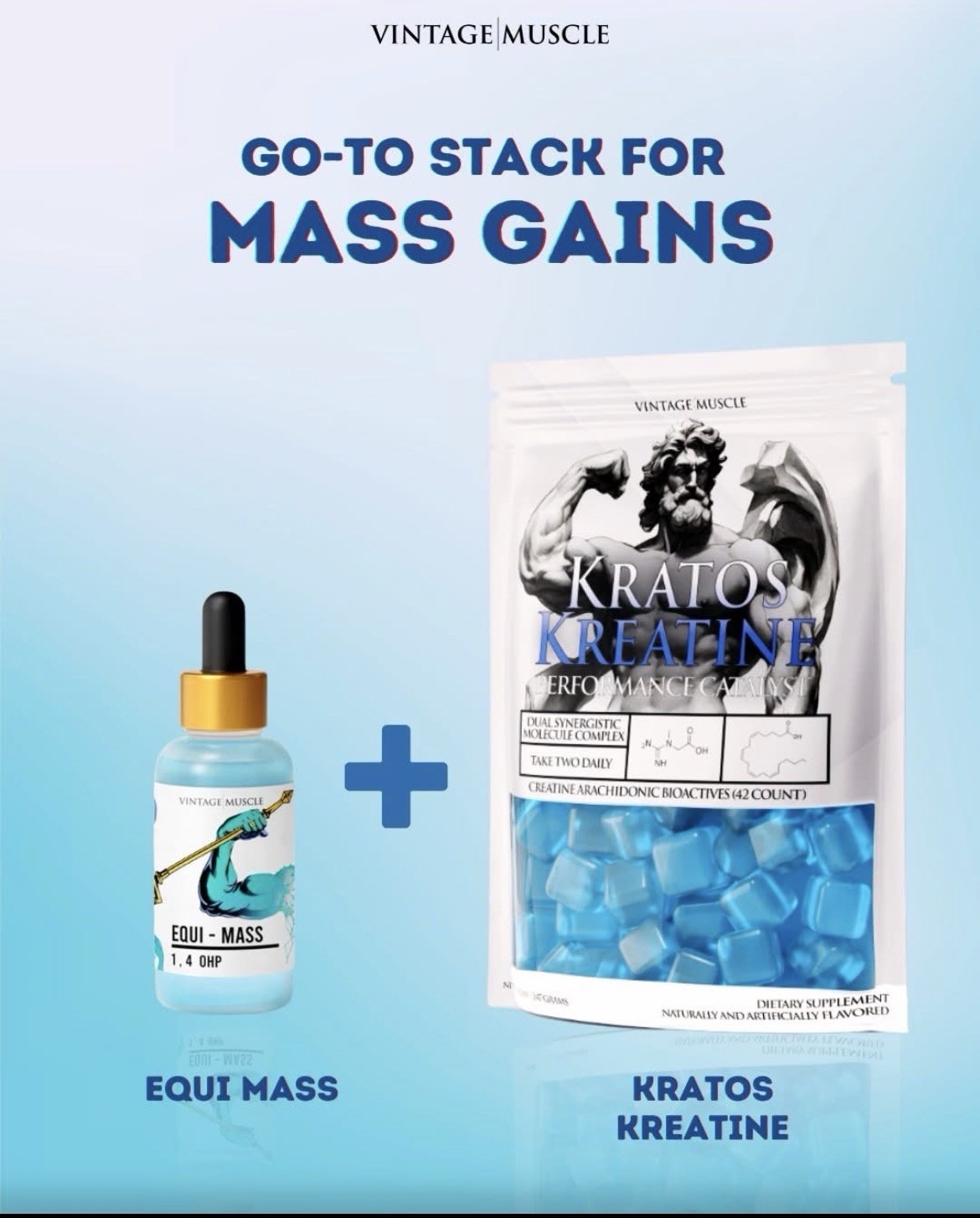 Kratos Micronized Creatine Gummy’s W/Arachidonic Acid By Vintage Muscle💪🏛️