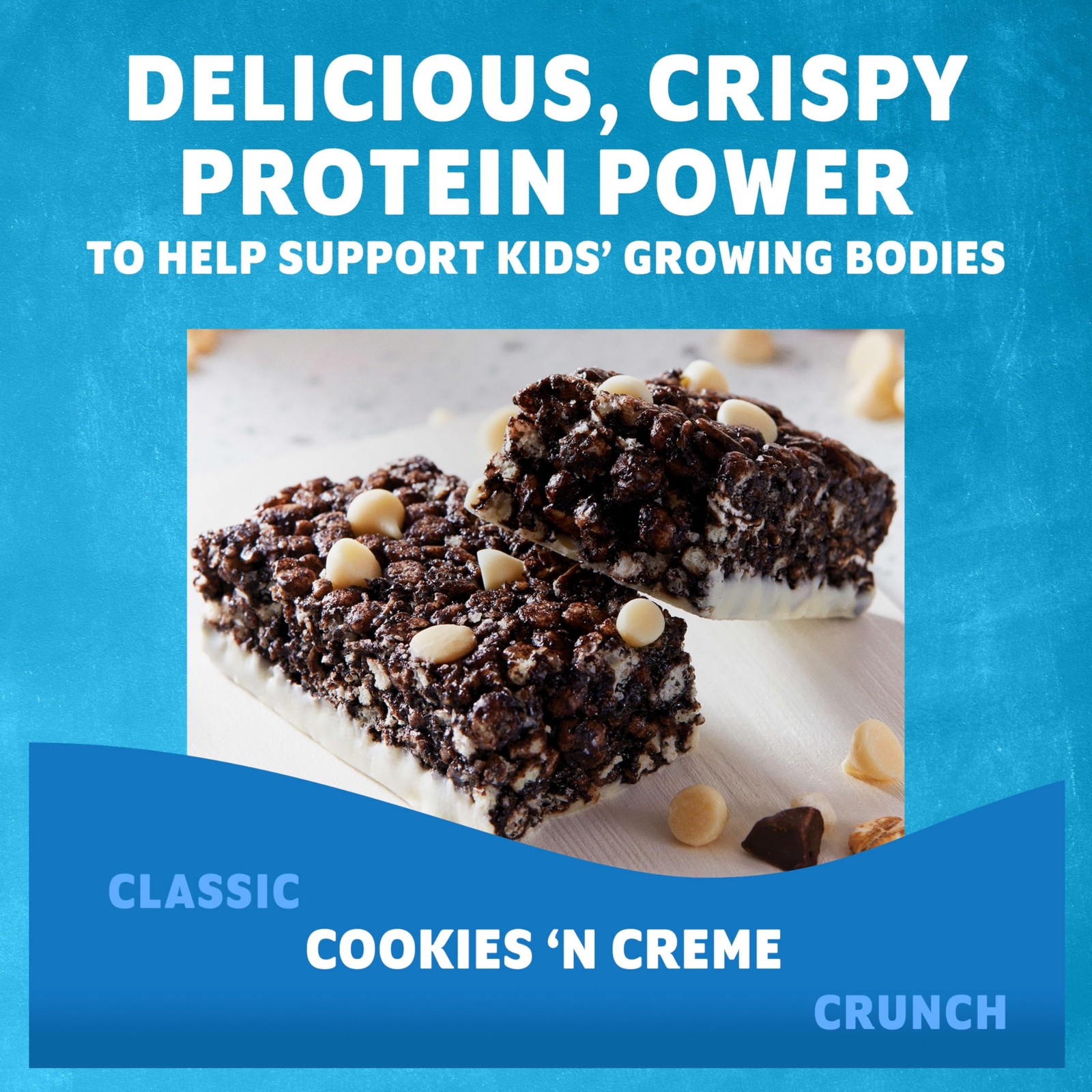 CLIF Kid Zbar Protein – Cookies ‘N Creme – Crispy Snack Bars – 15 bars