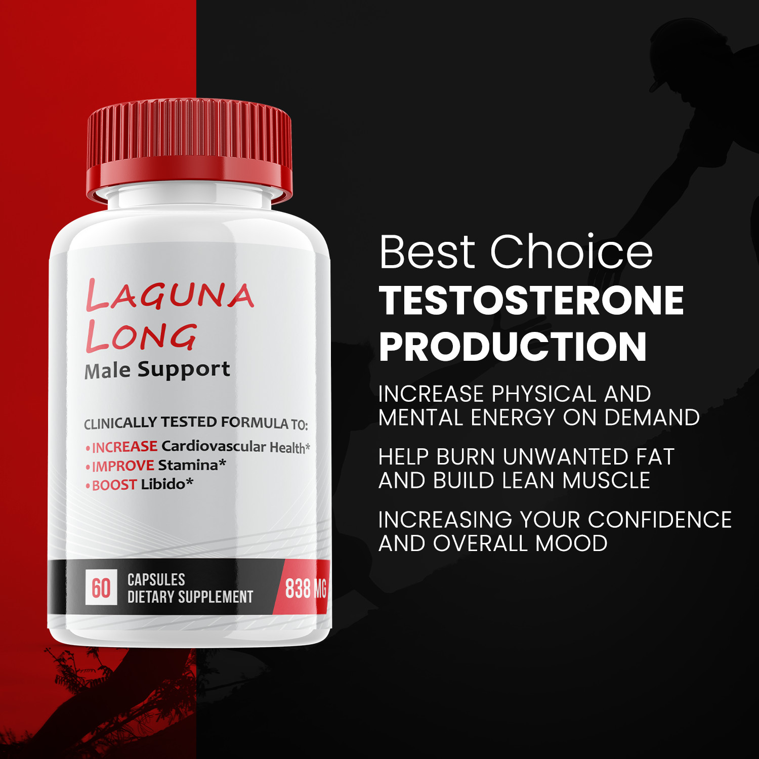 (5 Pack) Laguna Long Male Support Capsules, Mens Vitality Support (300 Capsules)