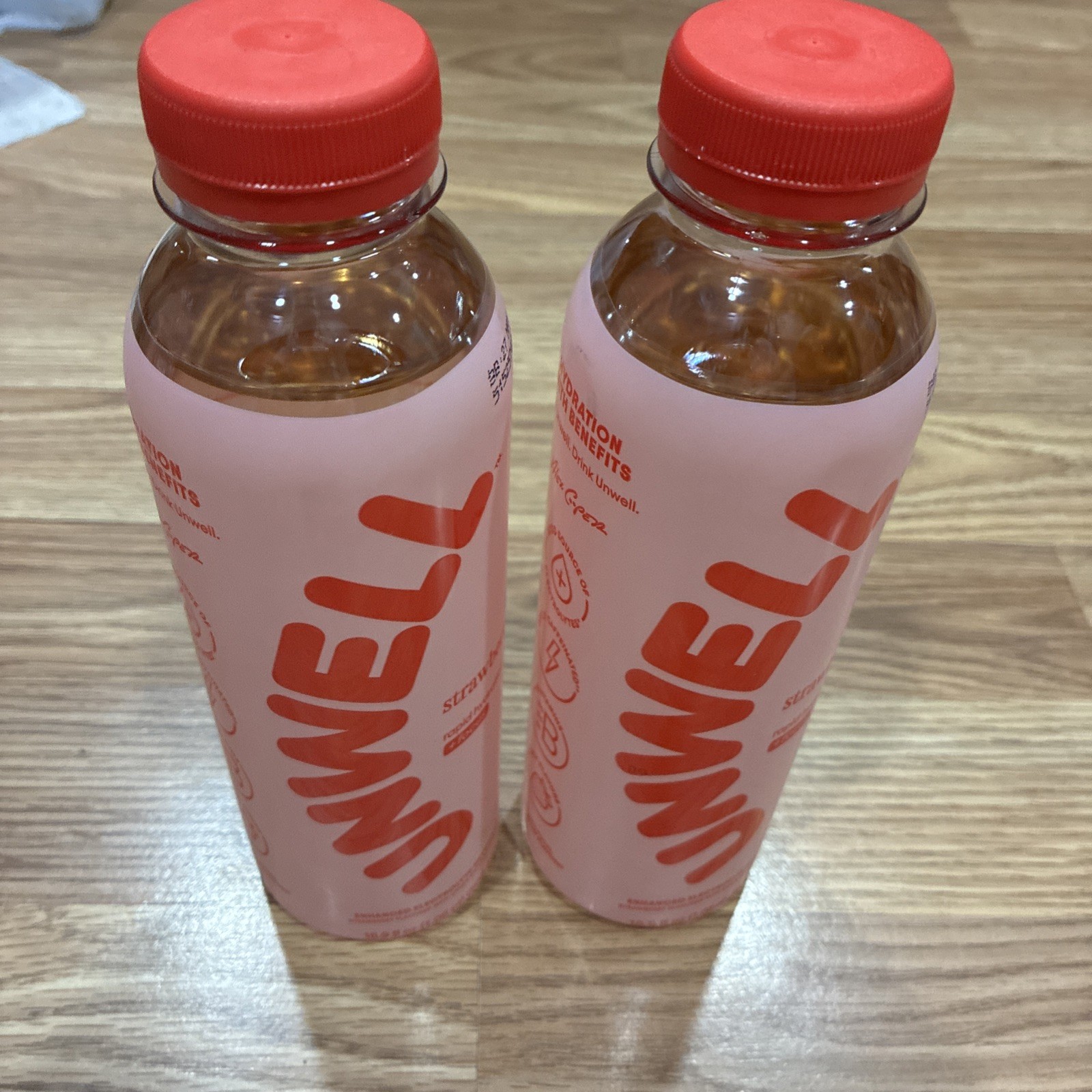Unwell Rapid Hydration Electrolyte Strawberry Drink 16.9 Oz 2 Packs
