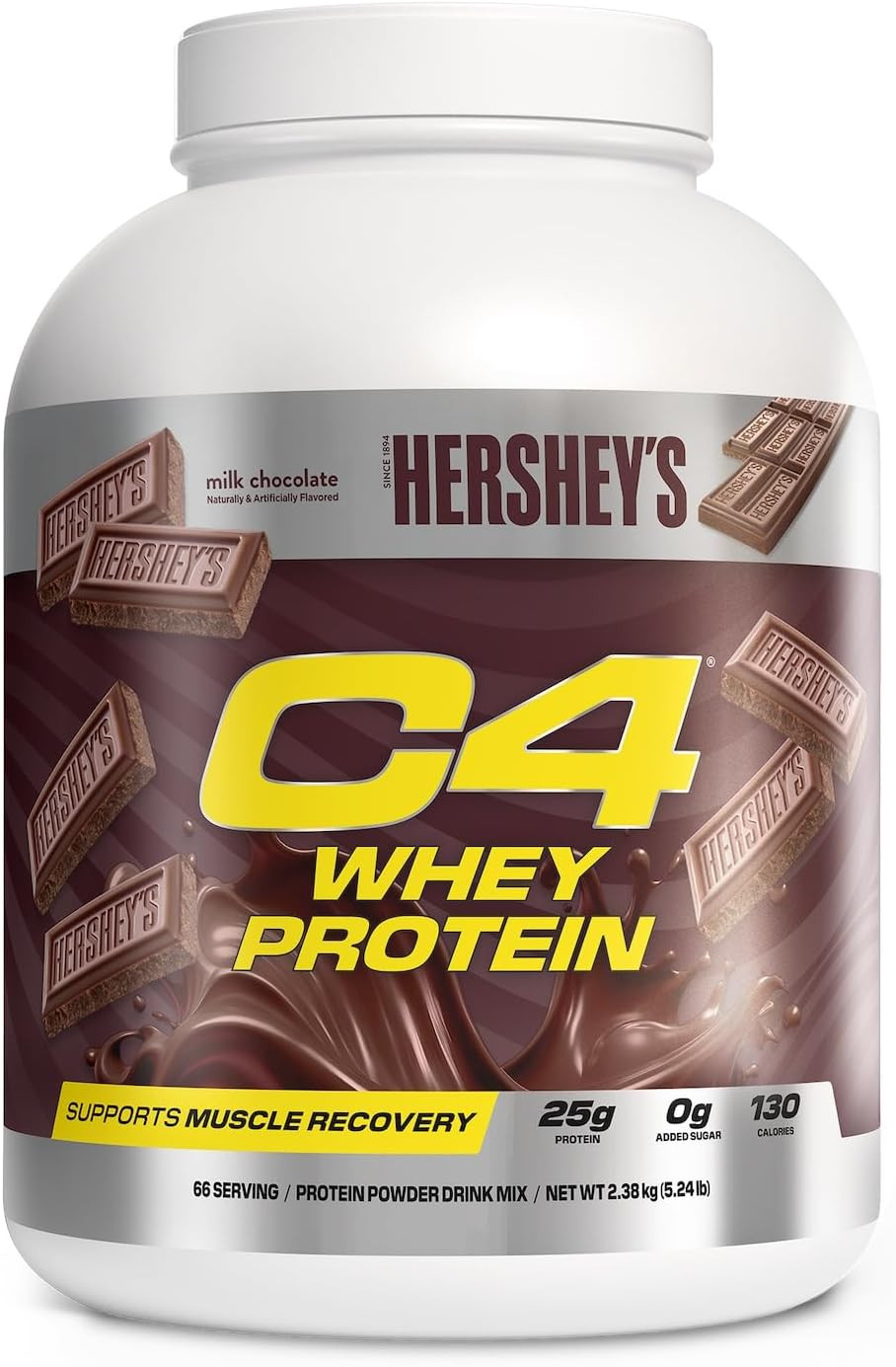 C4 Whey Protein Powder, Hershey’S Chocolate – 25G Protein, 0G Added Sugar, 130 C