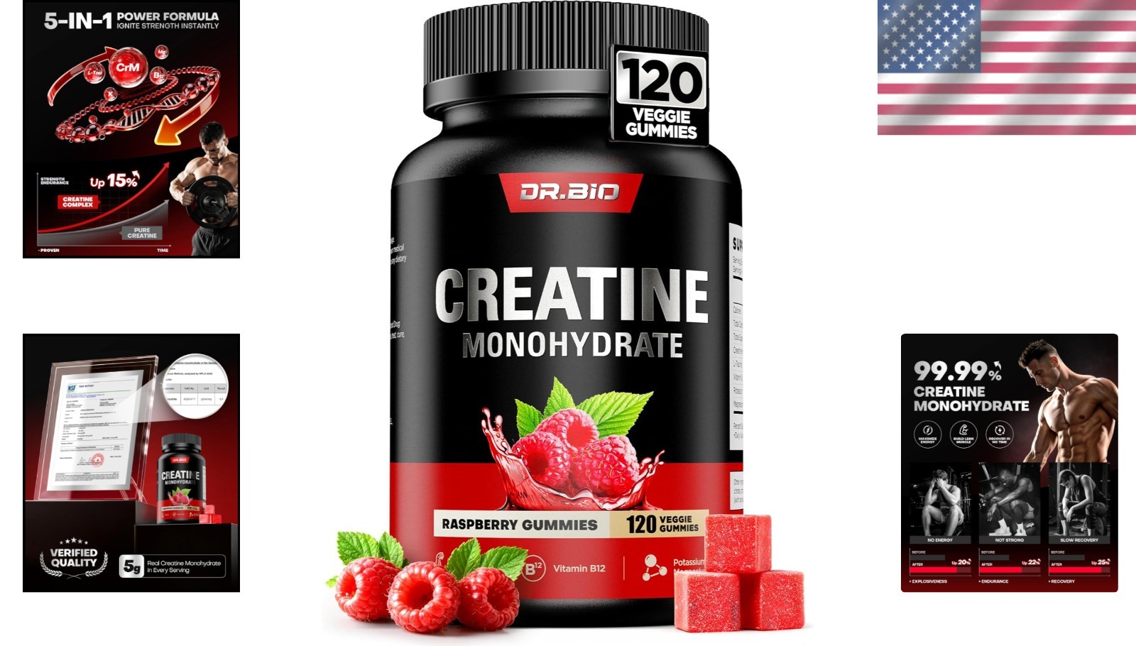 Ultra-Pure Creatine Gummies for Energy & Muscle