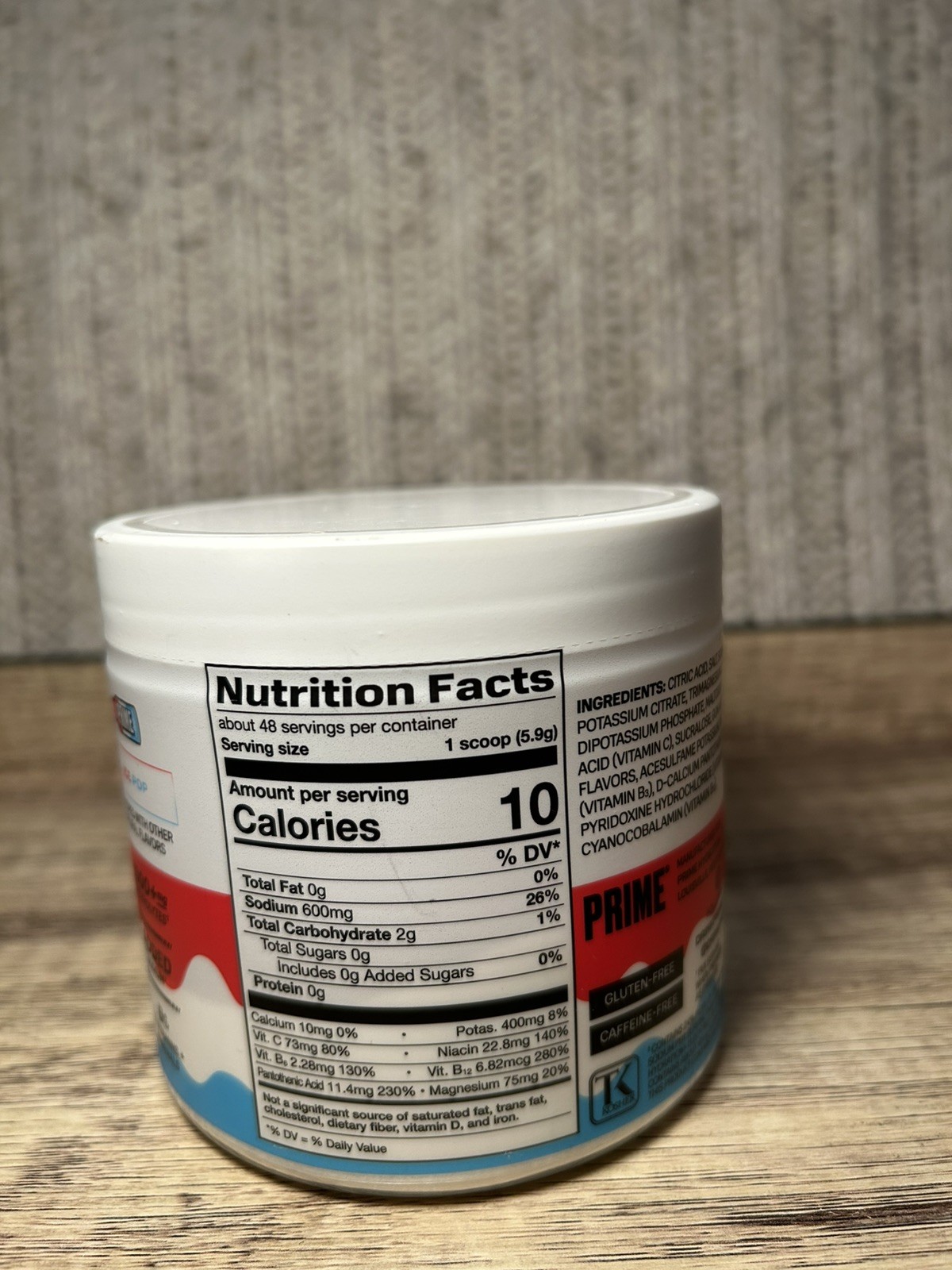 Prime Rapid Rehydration Electrolyte Powder Ice Pop 9.9 Ounce Expires 2/2028