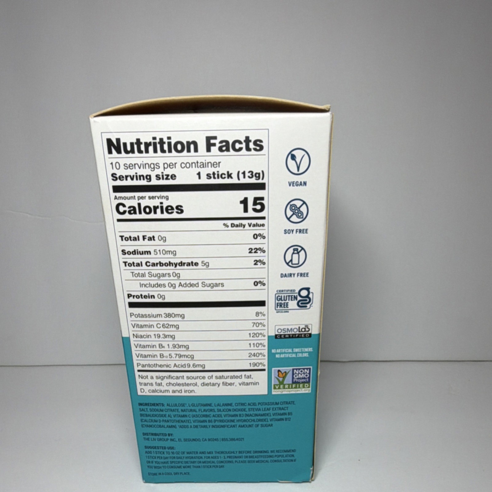 Liquid I.V. Hydration Multiplier Sugar-Free White Peach 10 Sticks NEW