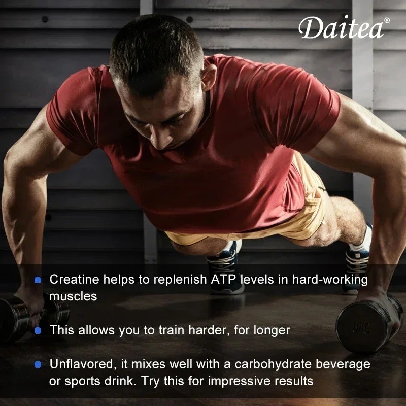 Creatine Monohydrate 3000mg Per Serving Pre Workout Muscle Support No Extra Char