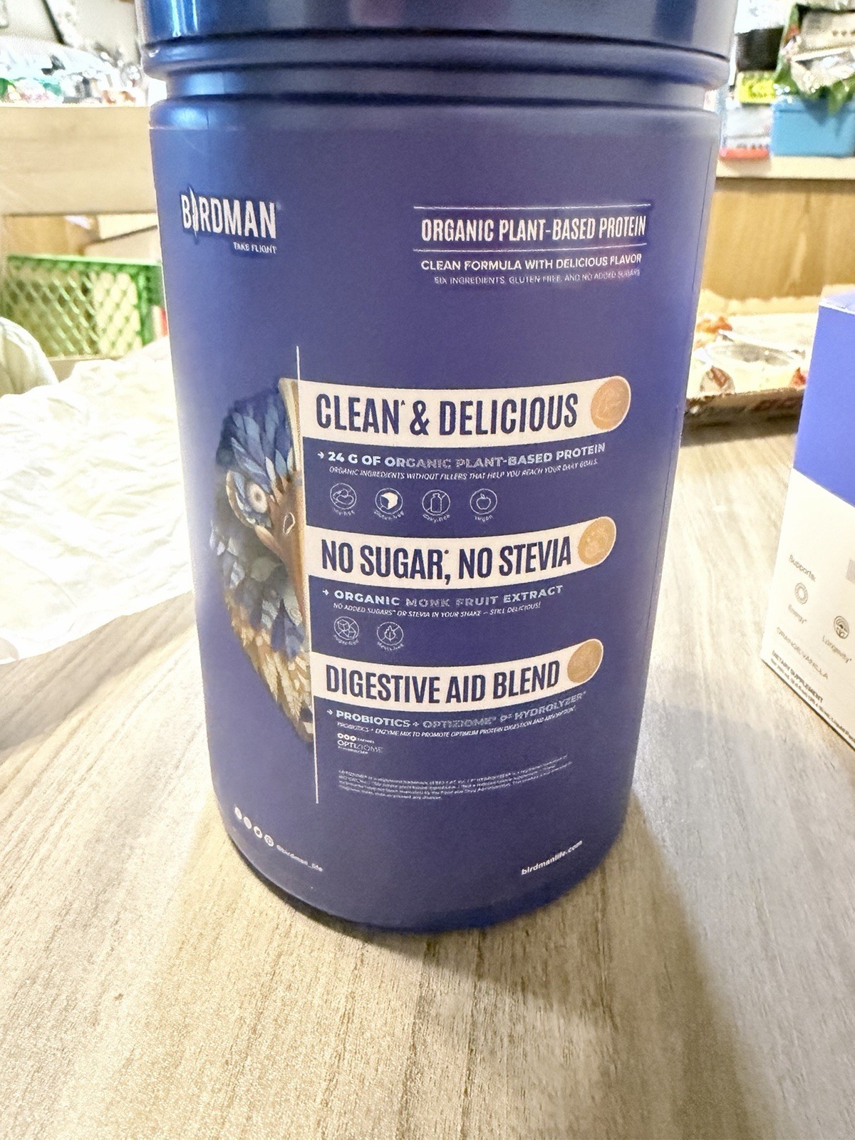 Birdman Falcon Organic Plant Protein Powder, Vanilla, 20 Servings 1.32 lb