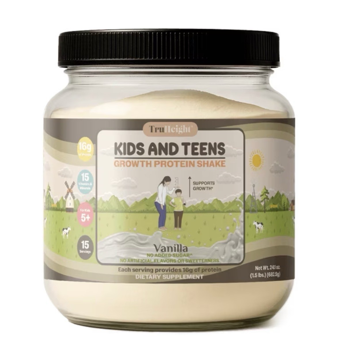 TruHeight Growth Protein Shake Vanilla Flavor, Kids & Teens, Exp 09/2026 Sealed