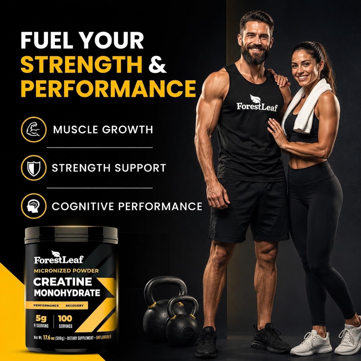 Micronized Creatine Monohydrate Powder – Boost Muscle Growth & Strength – 5G/Ser