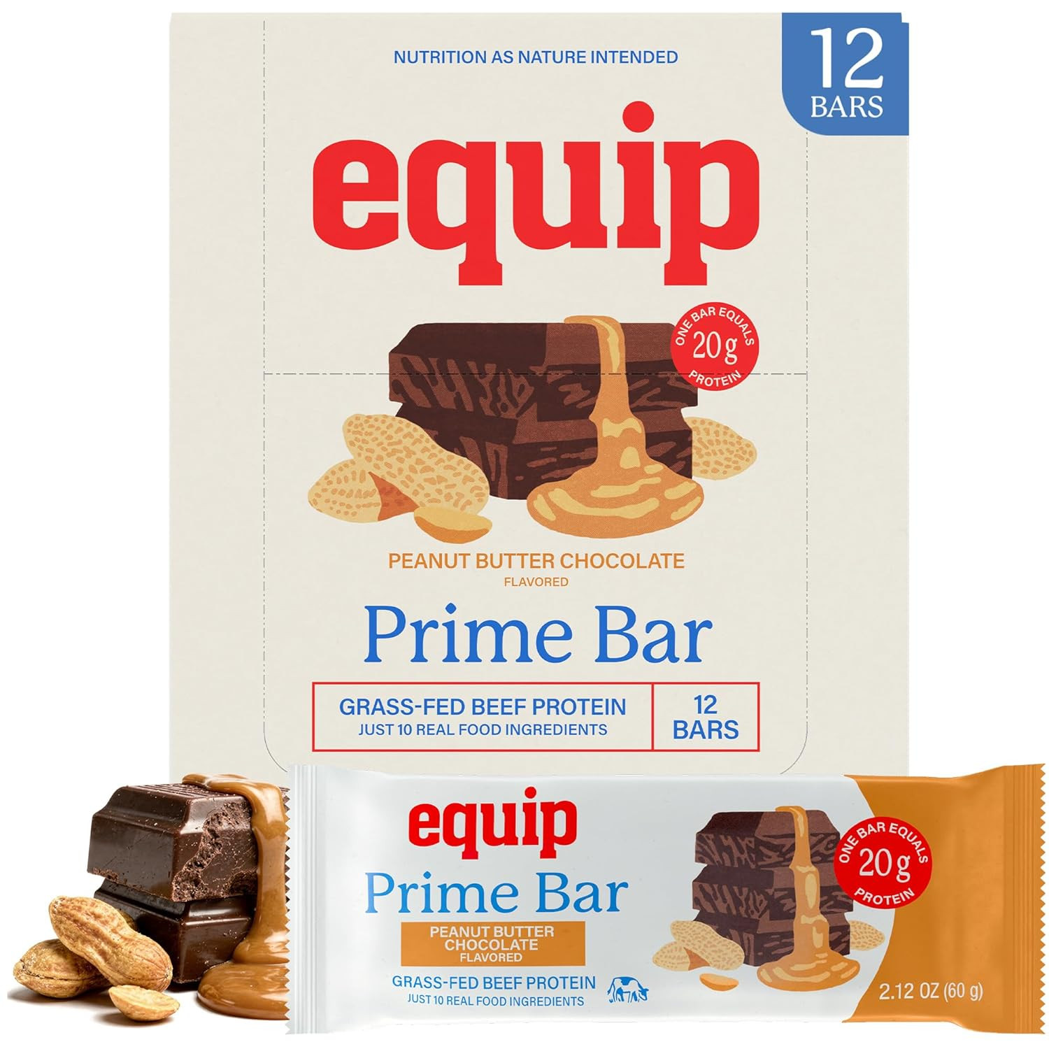 Foods High Protein Prime Bars – Grass Fed Beef Protein, Collagen & Tallow – Gut