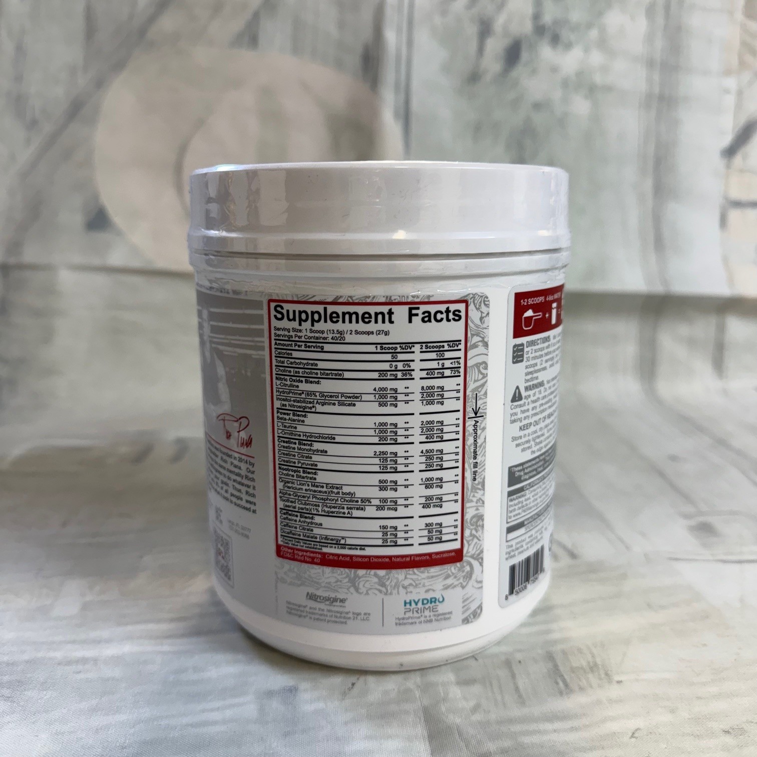5% Nutrition Rich Piana Reloaded High Stim Pre-Workout | Ultra Energy EXP. 07/28