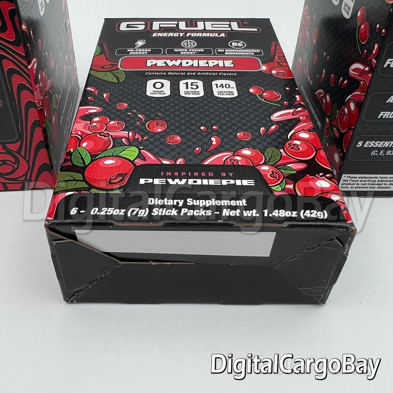 G Fuel Lingonberry Pewdiepie Energy Powder Sticks – x4 6 Packs (24 Sticks) GFUEL