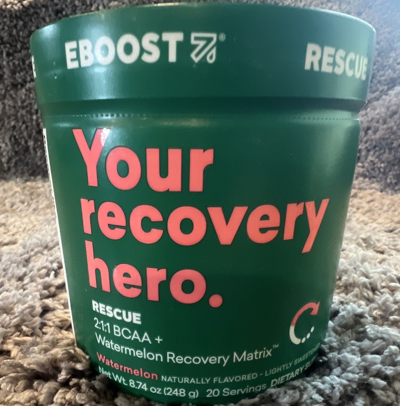 EBOOST Rescue BCAA 2:1:1 Powder Watermelon 8.74oz (248g) 20 Servings