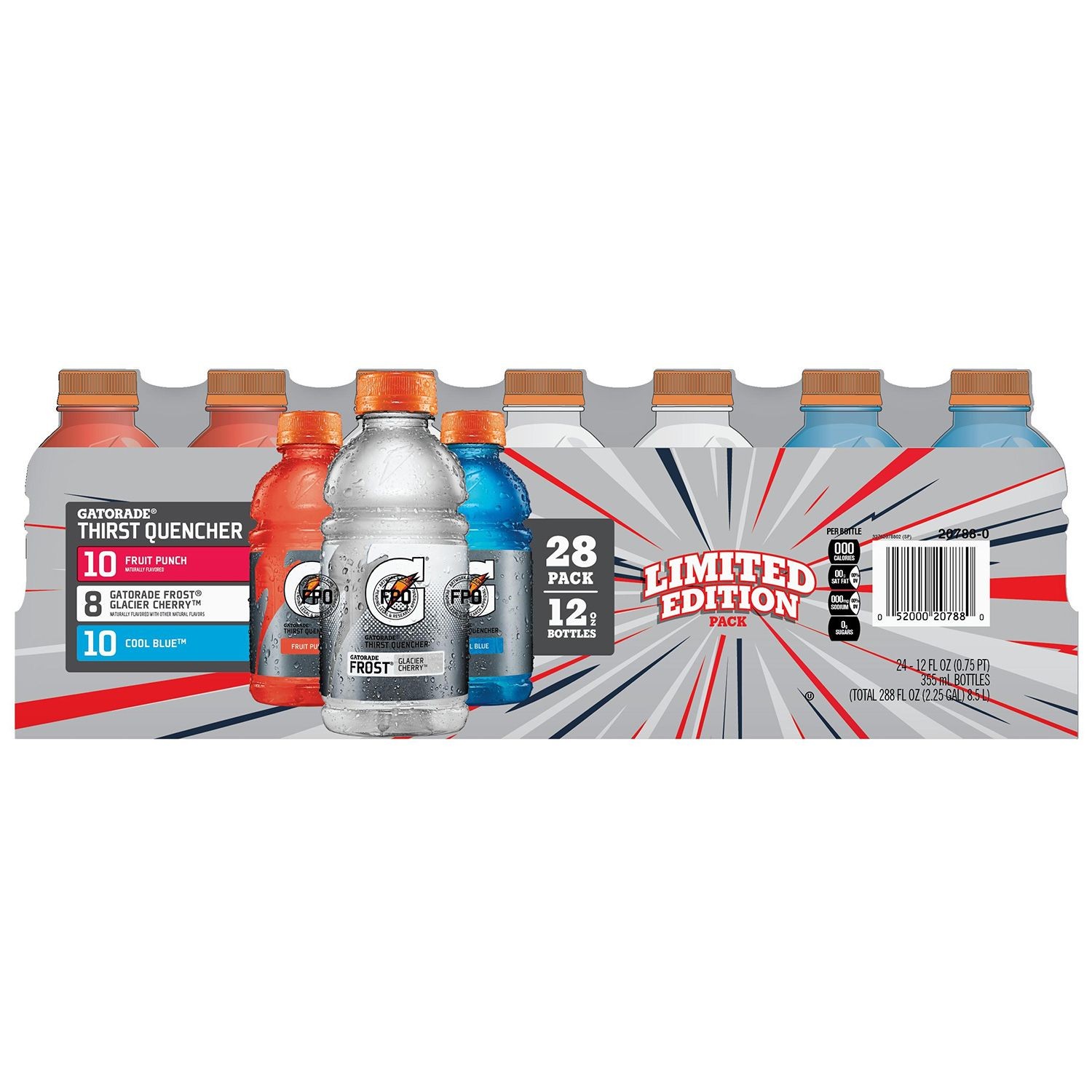 Gatorade Liberty Variety Pack, 12 Fluid Ounce (Pack of 28)