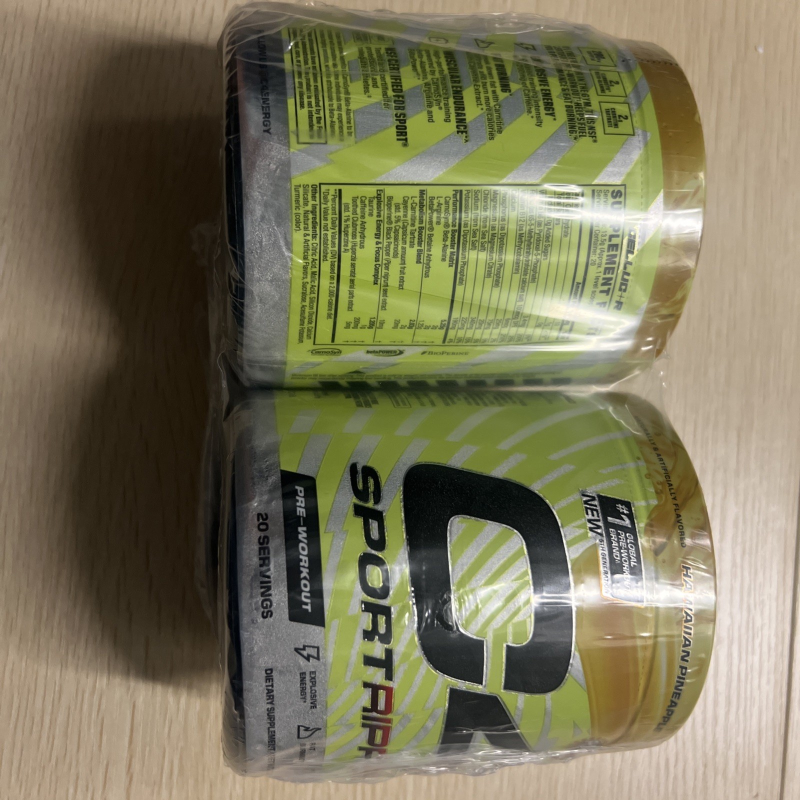 C4® Sport Ripped, Pre-Workout, Popsicle®, Hawaiian Pineapple, 9.5 oz 2 pack