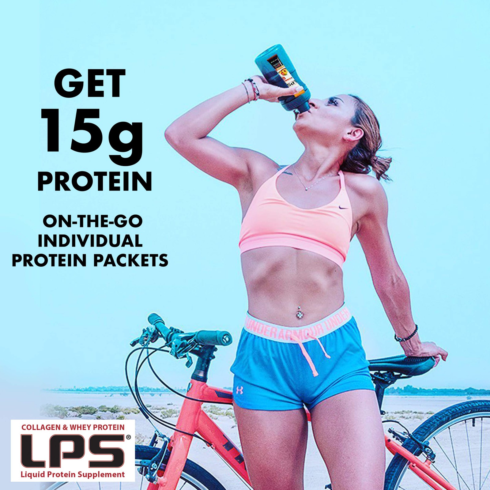 LPS Liquid Collagen & Whey Protein Supplement – Non-GMO Drink, Sugar-Free – P…