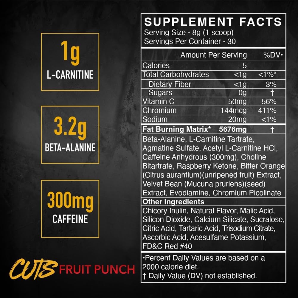 Thermogenic Pre Workout Powder for Energy & Focus, Fat Metabolism, 30 Servings –