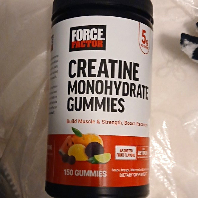 Force Factor Creatine Monohydrate Gummies Assorted Fruit 150 ct 5g