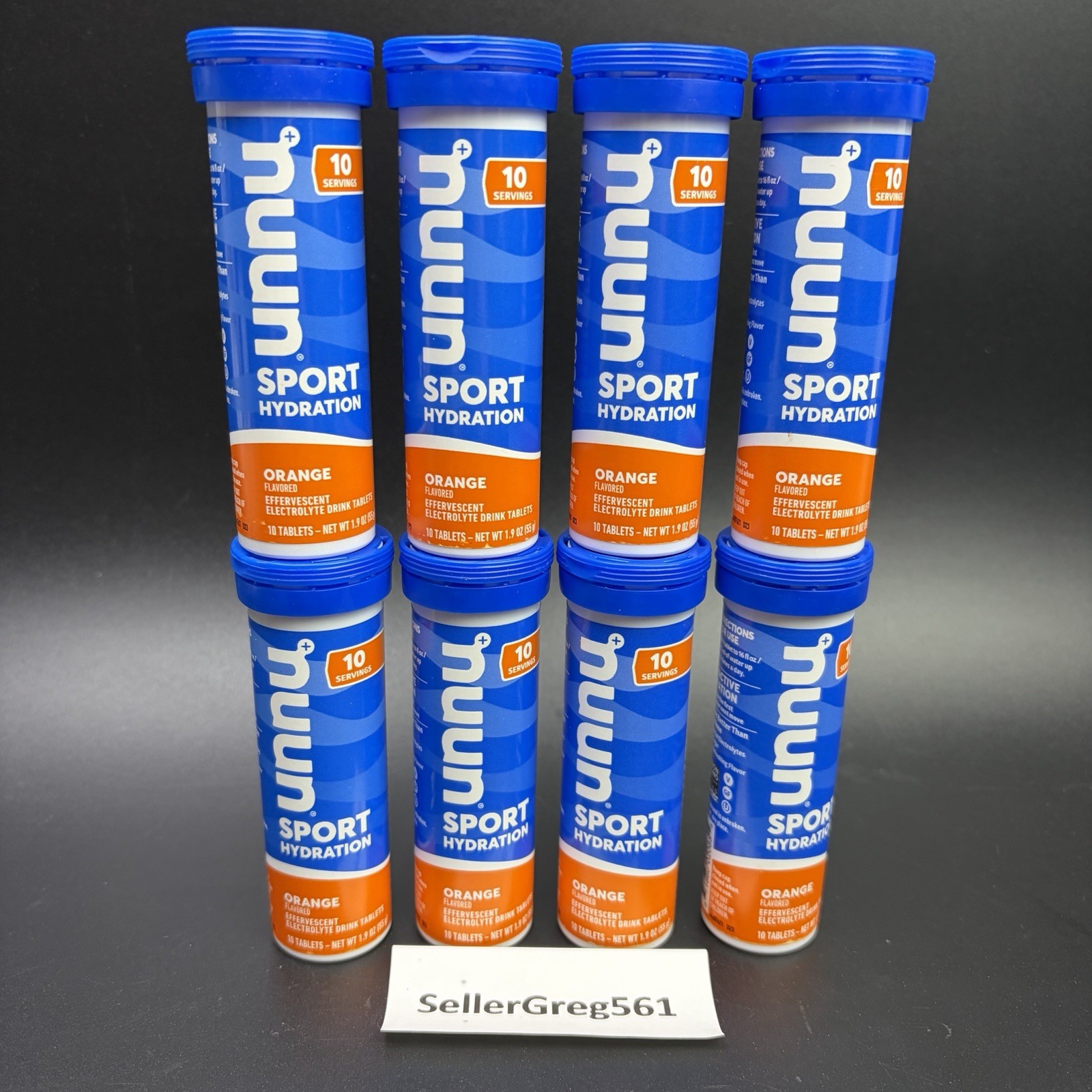 Nuun Sport Electrolyte Tablets Orange – 80 Count Pack (8 Tubes) EXP 8/26