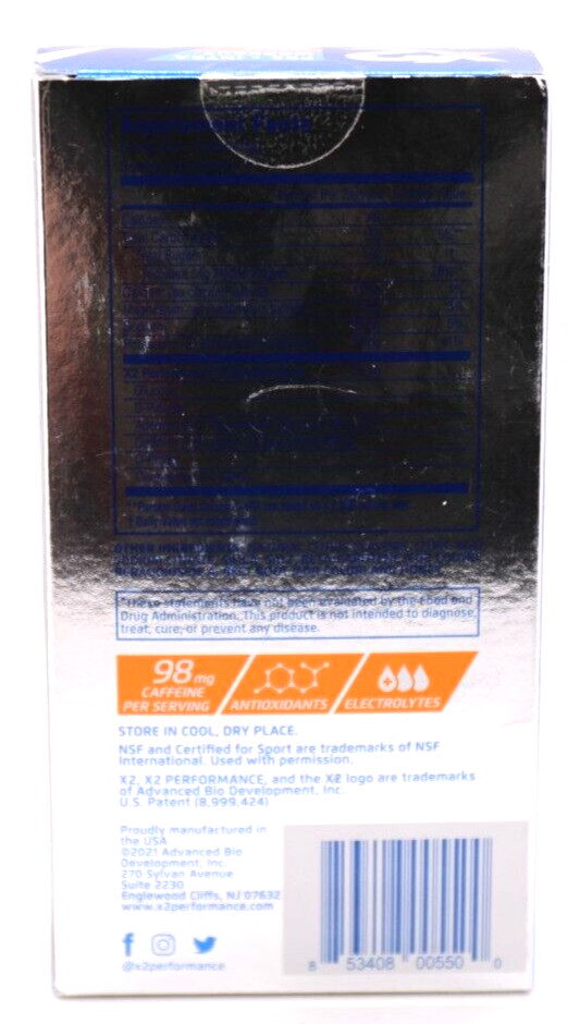 Performance Pre + Intra Workout Powder Orange Force Drink Mix Packets 4 Packets