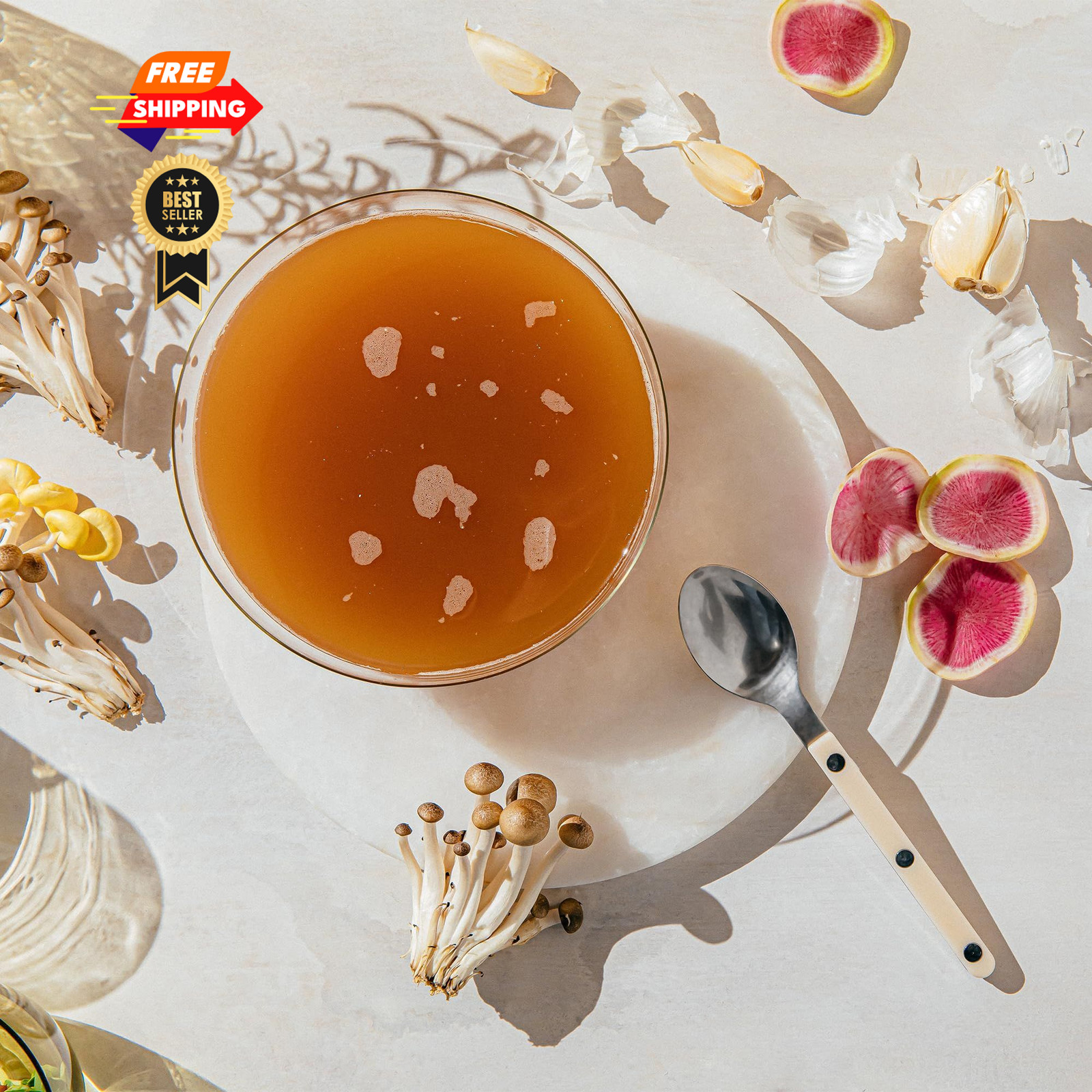 Kroma’s 24K Chicken Bone Broth Powder – 7 Pack, 7 Travel Packets (pack of 7)