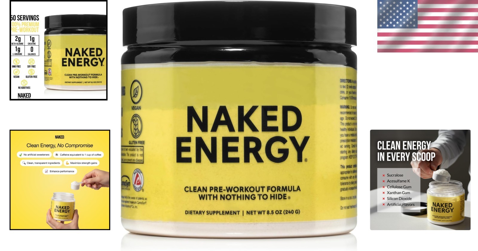 Pure Pre Workout – Energy Management Powder, No Additives, 50 Servings