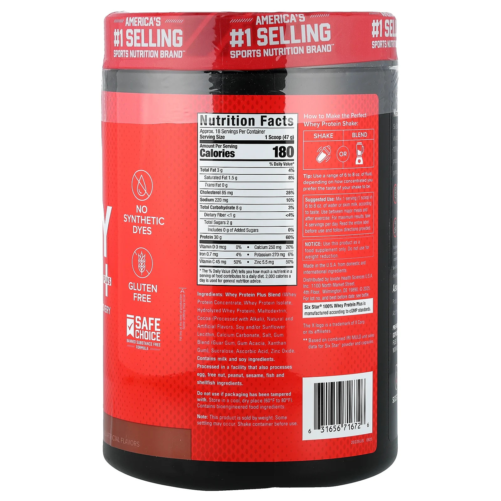 100% Whey Protein Plus, Triple Chocolate, 1.82 lbs (826 g)