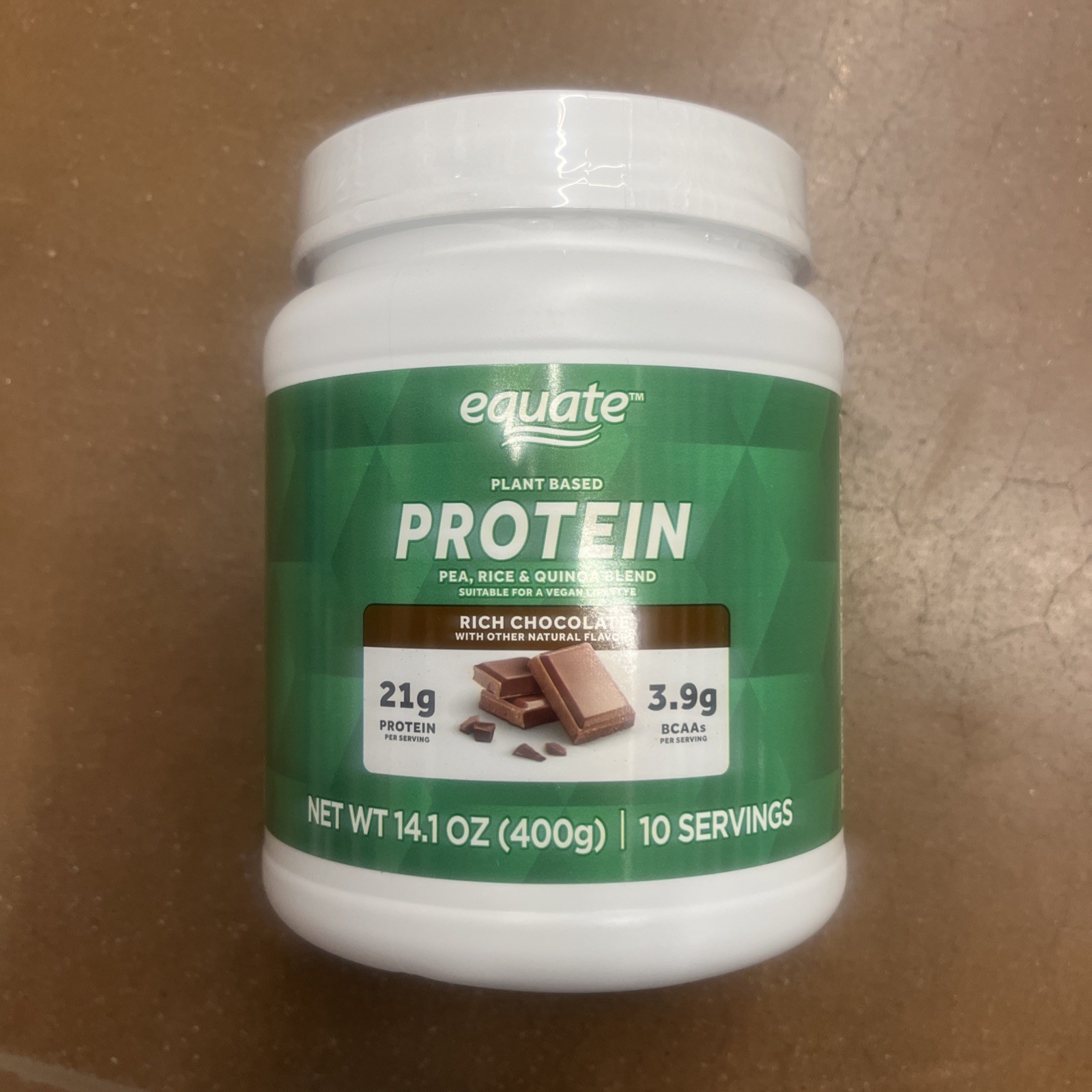 Equate plant based Protein Rich Chocolate. 14.1 oz. new