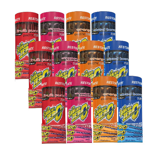 Sqwincher ZERO Sugar Free Electrolyte Powder Beverage MIX 120 Qwik Stik 12 Tubes