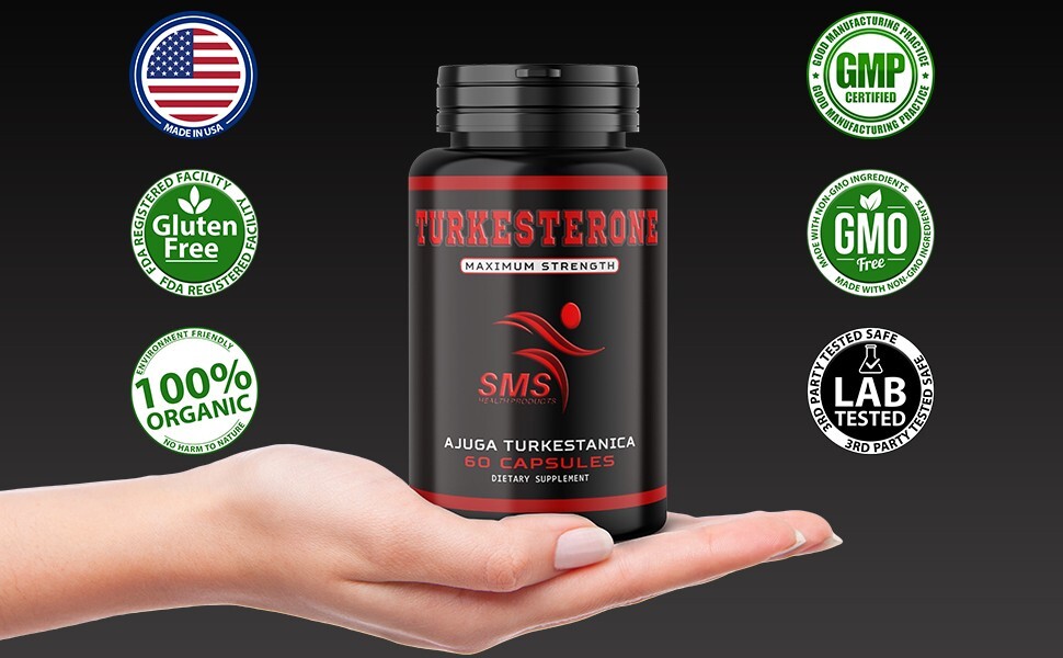 TURKESTERONE 600mg AKA Ajuga Turkestanica Standardized to 10% 180 Veg Capsules