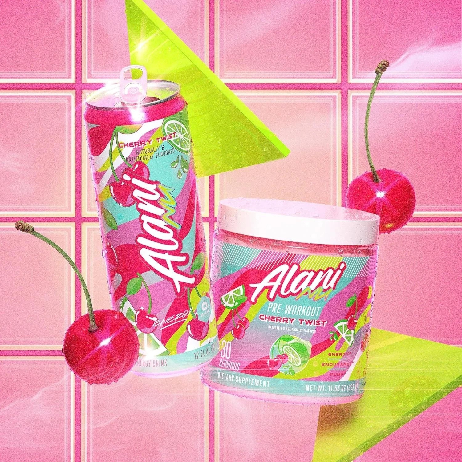 Amino Energy Cherry Twist Pre Workout – Endurance Supplement with 200mg Caffeine