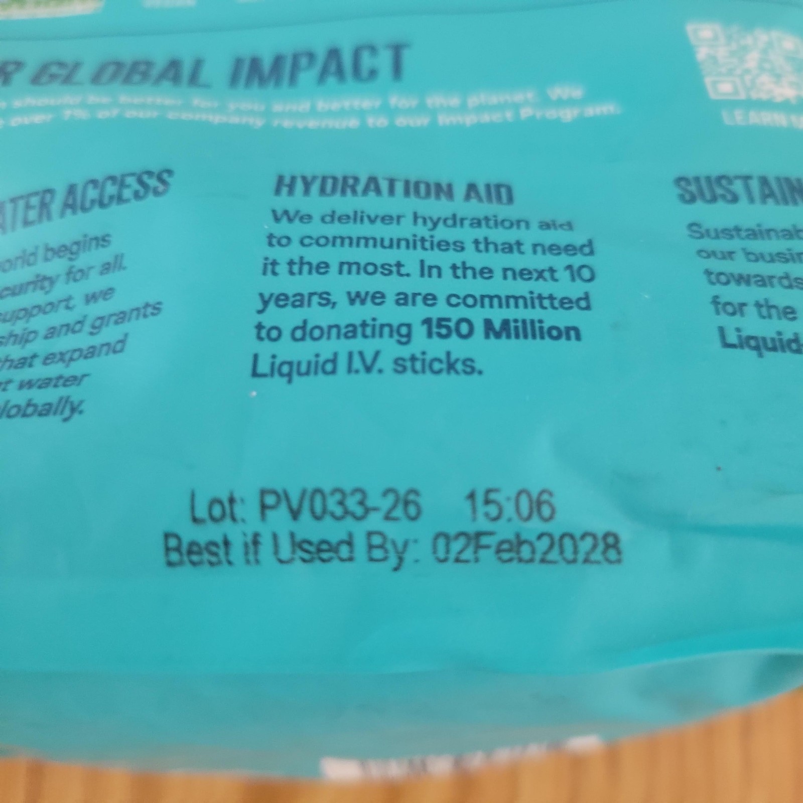 Liquid I.V. Sugar Free Mango Pineapple Hydration Multiplier 30 Stick Packs