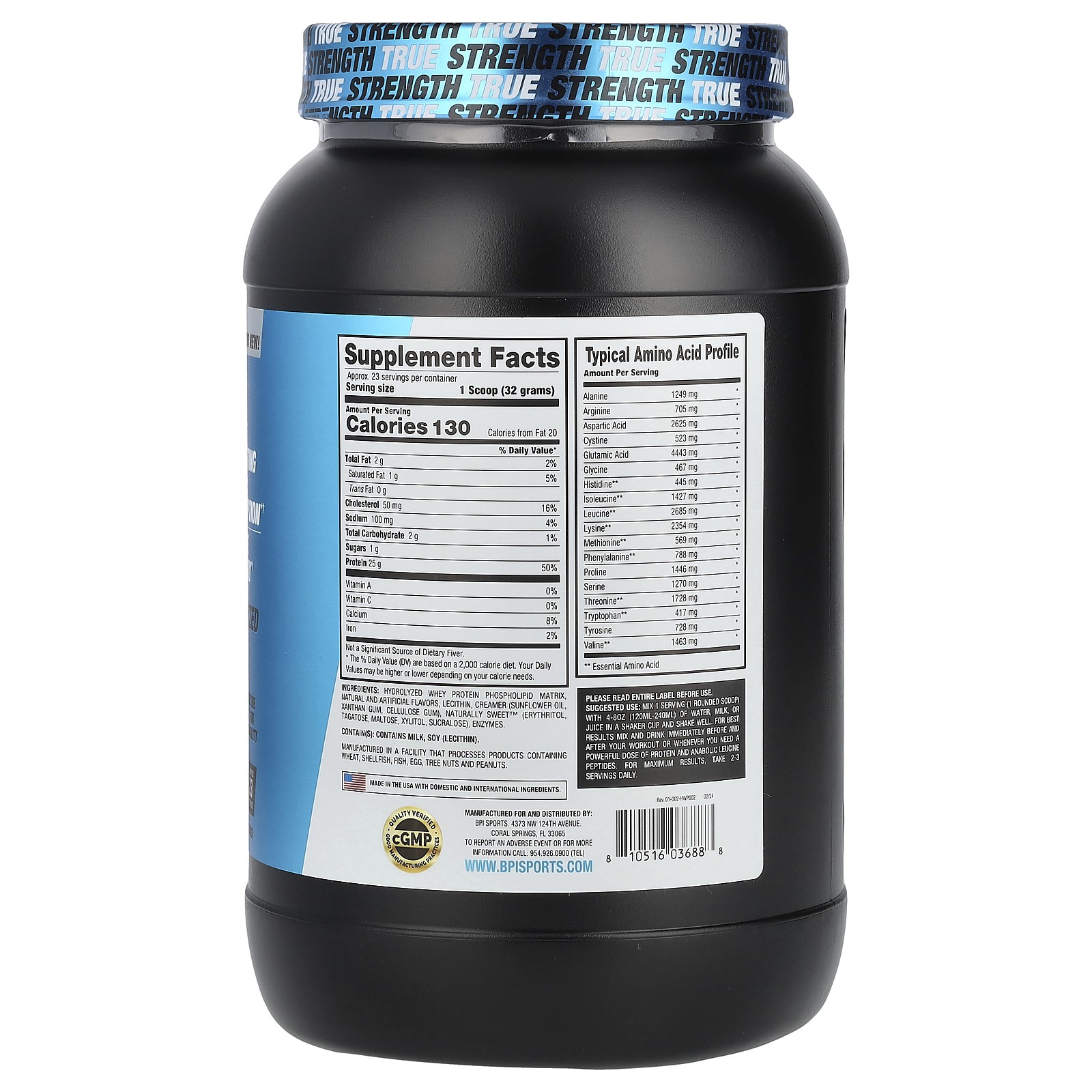 Hydro HD™, Hydrolyzed Whey Protein, Vanilla Ice Cream, 1.62 lbs (736 g)