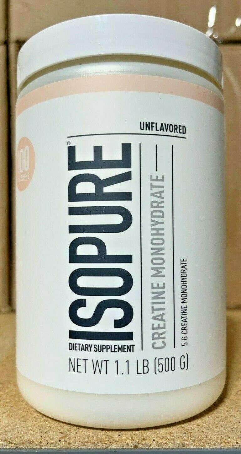 Nature’s Best Isopure Unflavored Creatine Monohydrate 500 Grams 100 Servings New
