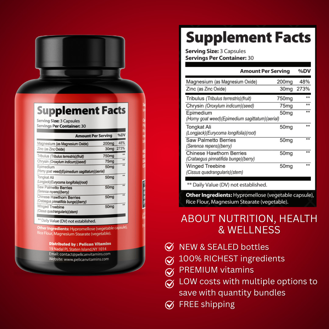 Manboa- Bodybuilding & Men’s Health Support- 12 Bottles- 1080 Capsules