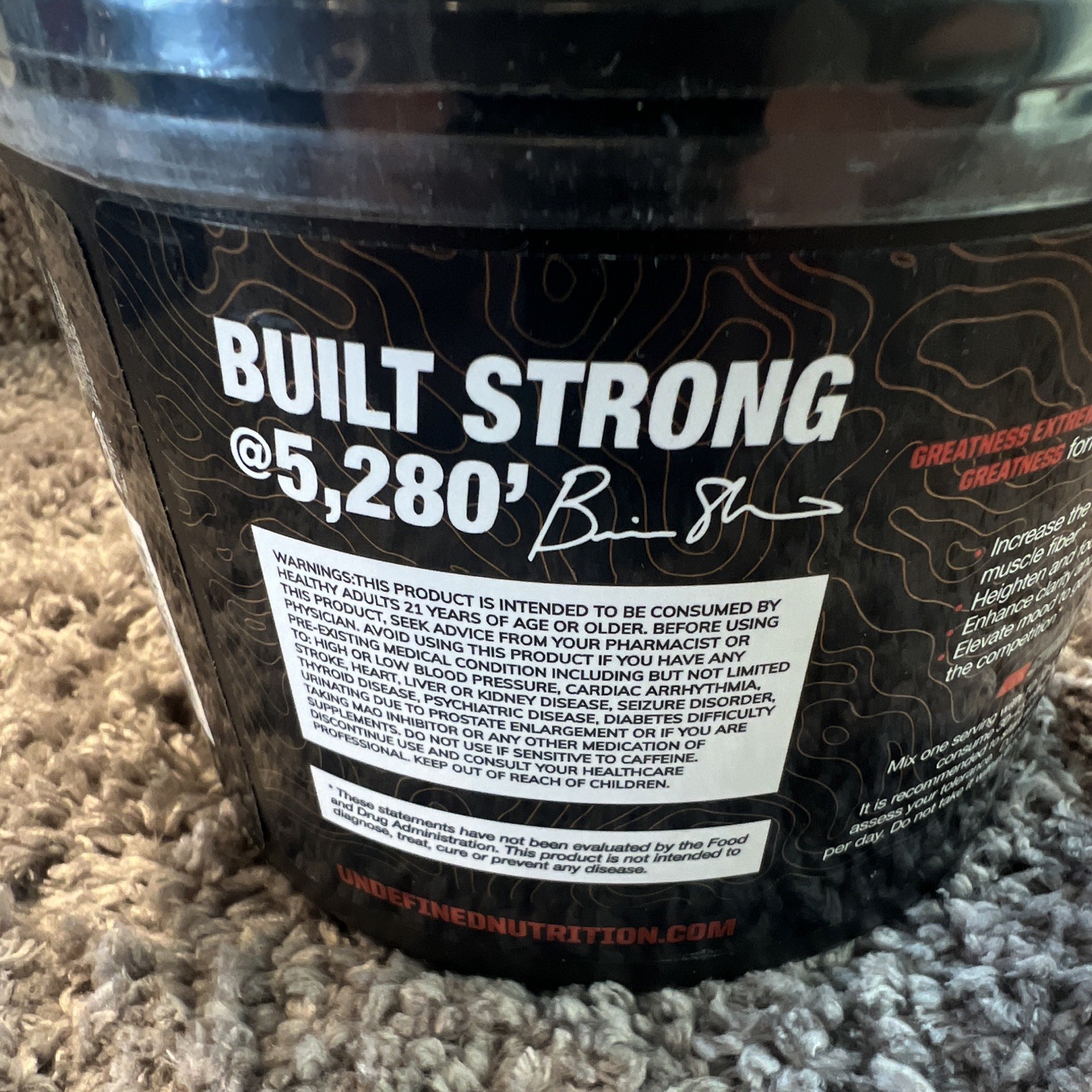 Undefined Nutrition Greatness Extreme Pre-Workout Powder Blood Orange 500g 20sv