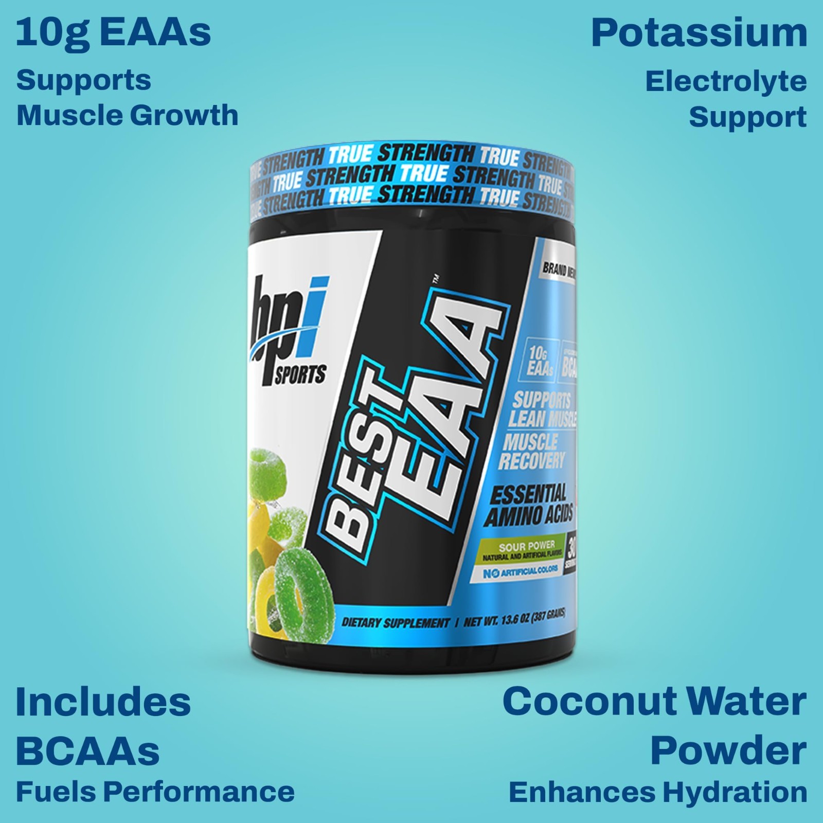 Essential Amino Acids EAA Powder – Pre, Intra & Post Workout Drink – 10g EAA + B